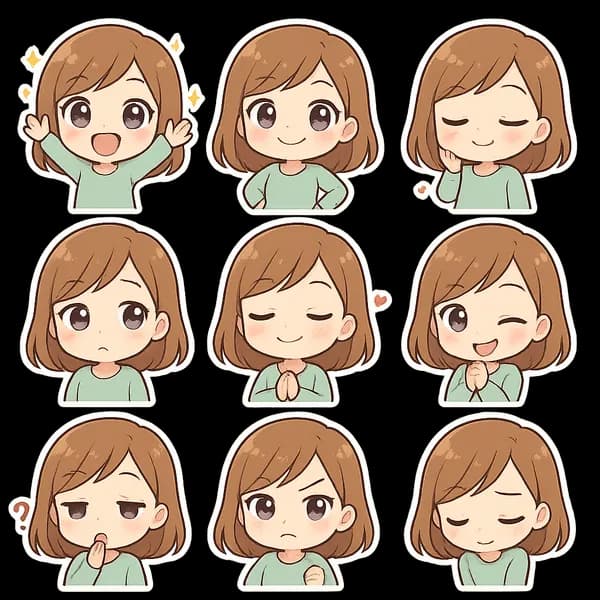 Daily Moods Pack (9 Stickers)