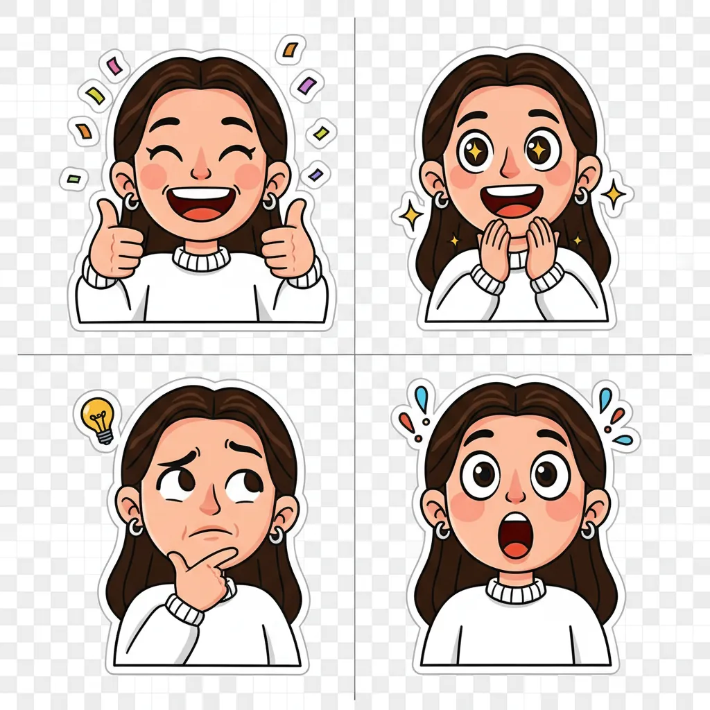 Reaction Expression Pack (4 Stickers)
